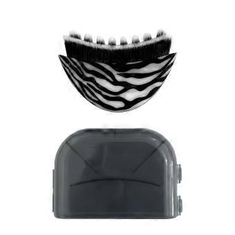 Zebra Print Facial Lymph Massage Brush, Lifting & Firming, Soft Dense Bristles, w/ Storage Box, Portable Travel Essential