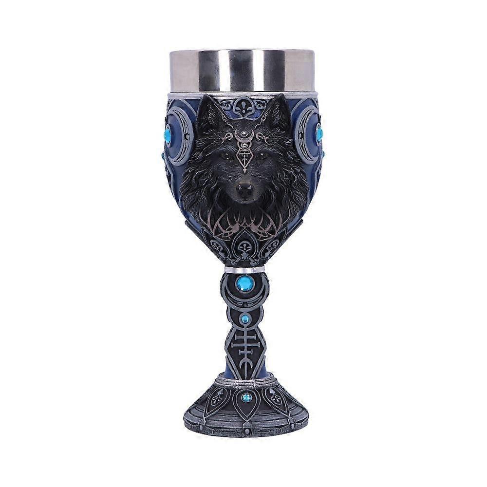 Lunar Wolf Goblet Hand-Painted