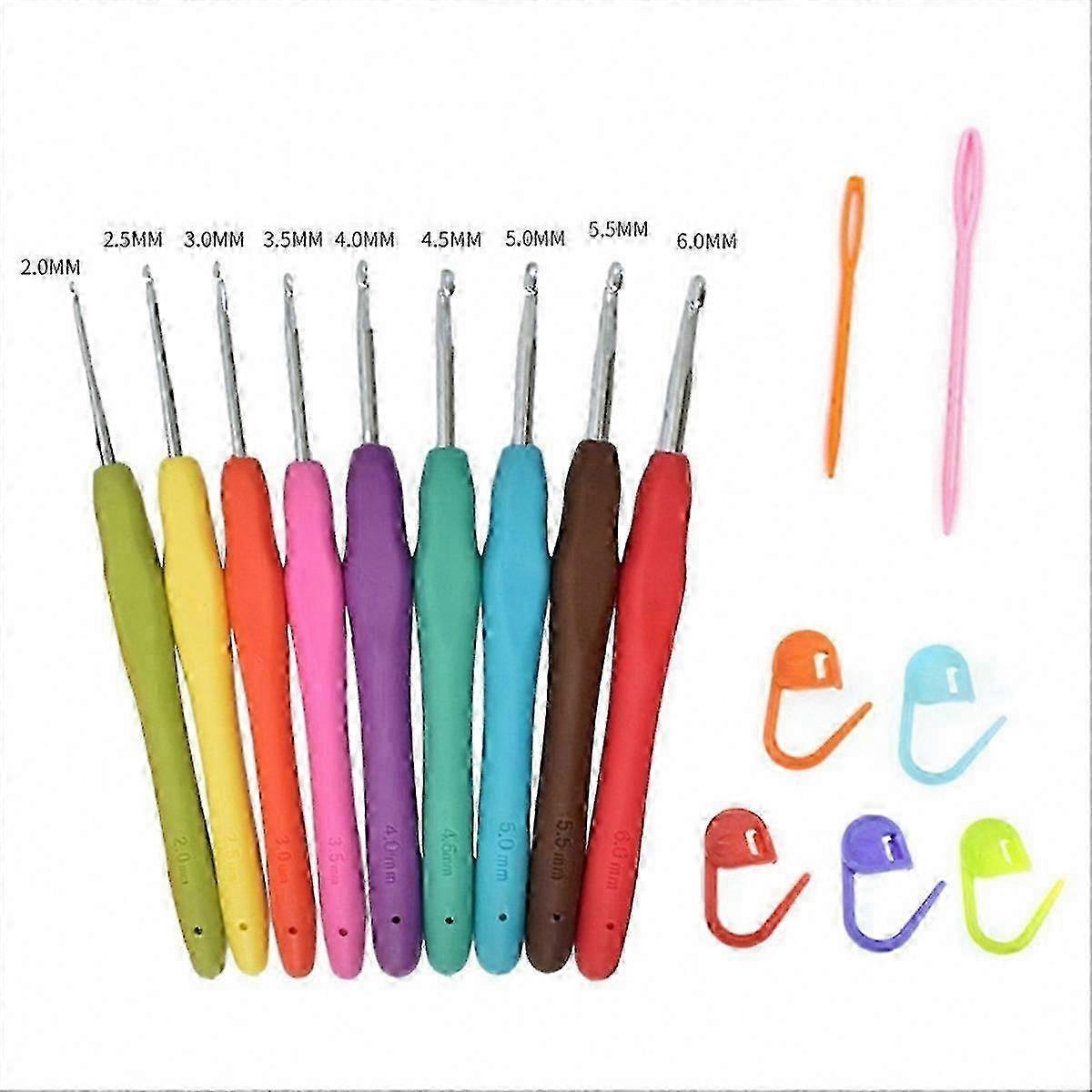 Crochet Hooks Set with Ergonomic Handles