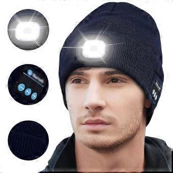 R10 Unisex Bluetooth Beanie Knitted Cap Speakers Led Hat Running Christmas Gifts Men Women Dad