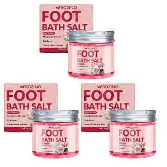 Rose Infused Sea Salt Bath Soak, with Rose Extract, Exfoliating Deep Cleansing Salt for Manicure and Pedicure Care, Hydrating, 60g, 1/2/3 Bottles