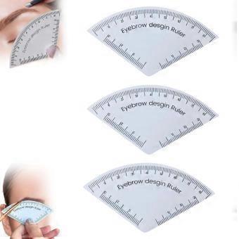3Pcs Eyebrow Mapping Ruler for Microblading and Permanent Makeup, Adjustable Brow Shaping Tool with Accurate Measuring Scale