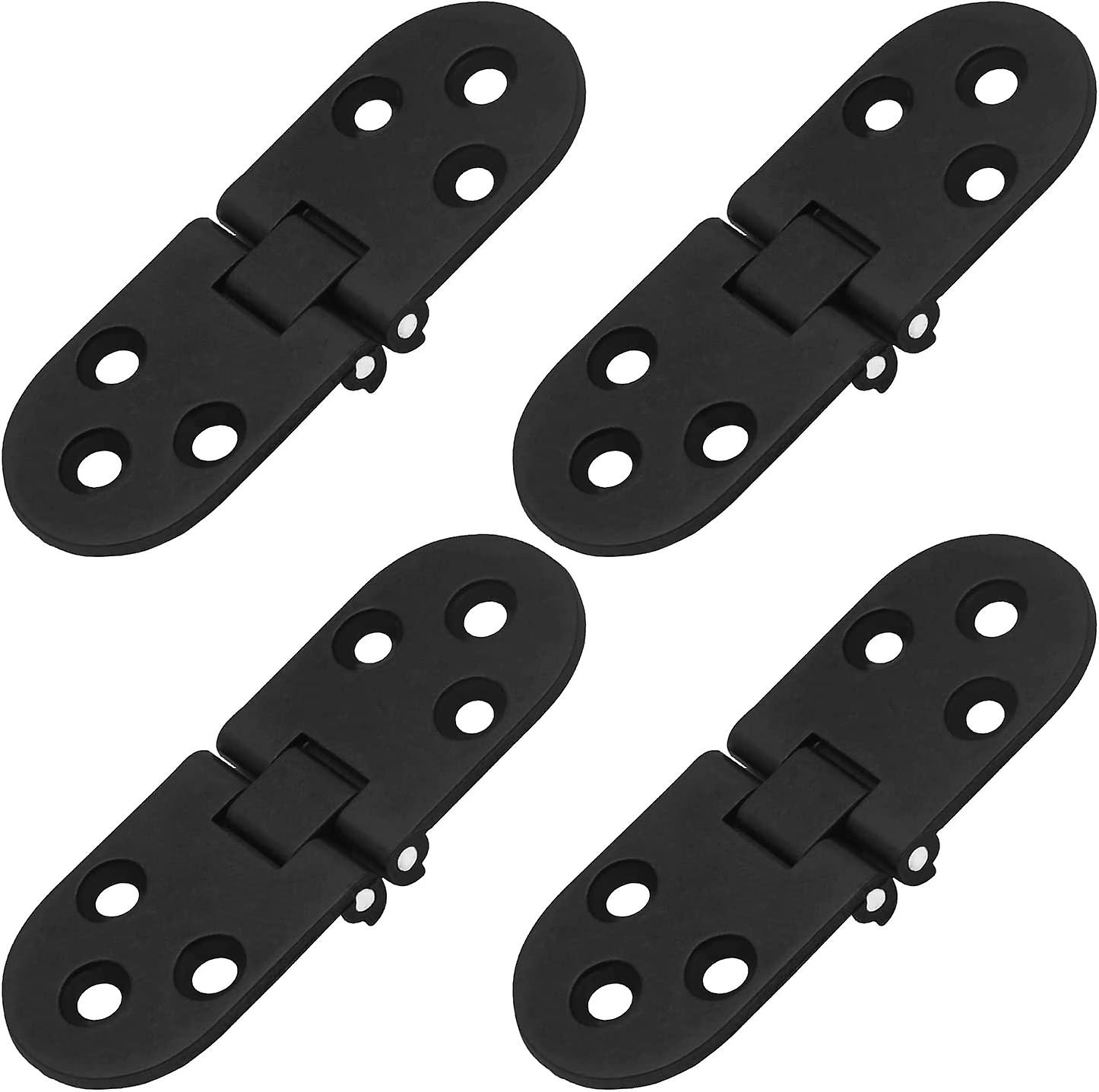 Black Butler Tray Hinge, Heavy Duty Folding Flip Top Hinge 180 Degree Round Edge Hinge For Folding Tables Sewing Machine Table Furniture Accessoriesbl