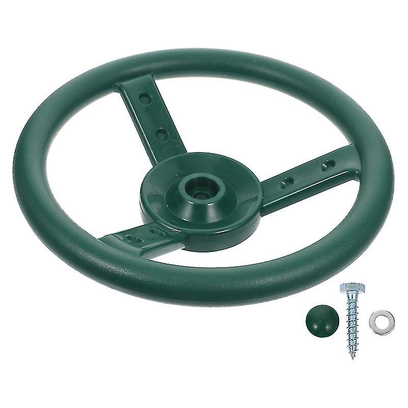 25.5X25.5x6cm Army Green Swing Sets & Playsets Children's Climbing Frame Toys Simulated Steering Whe