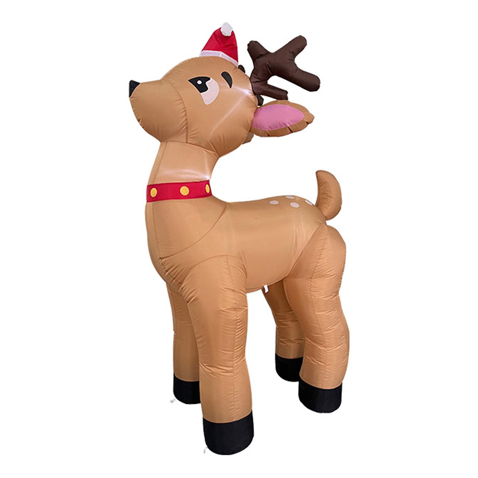 Xmas 7 Ft Christmas Inflatable Reindeer Outdoor Decoration Blow Up Inflatables With Build-in Leds For Indoor Outdoor Party Yard