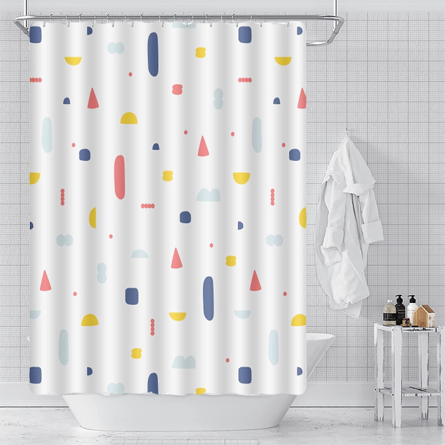 Machine Washable Antibacterial Polyester Fabric Shower Curtain