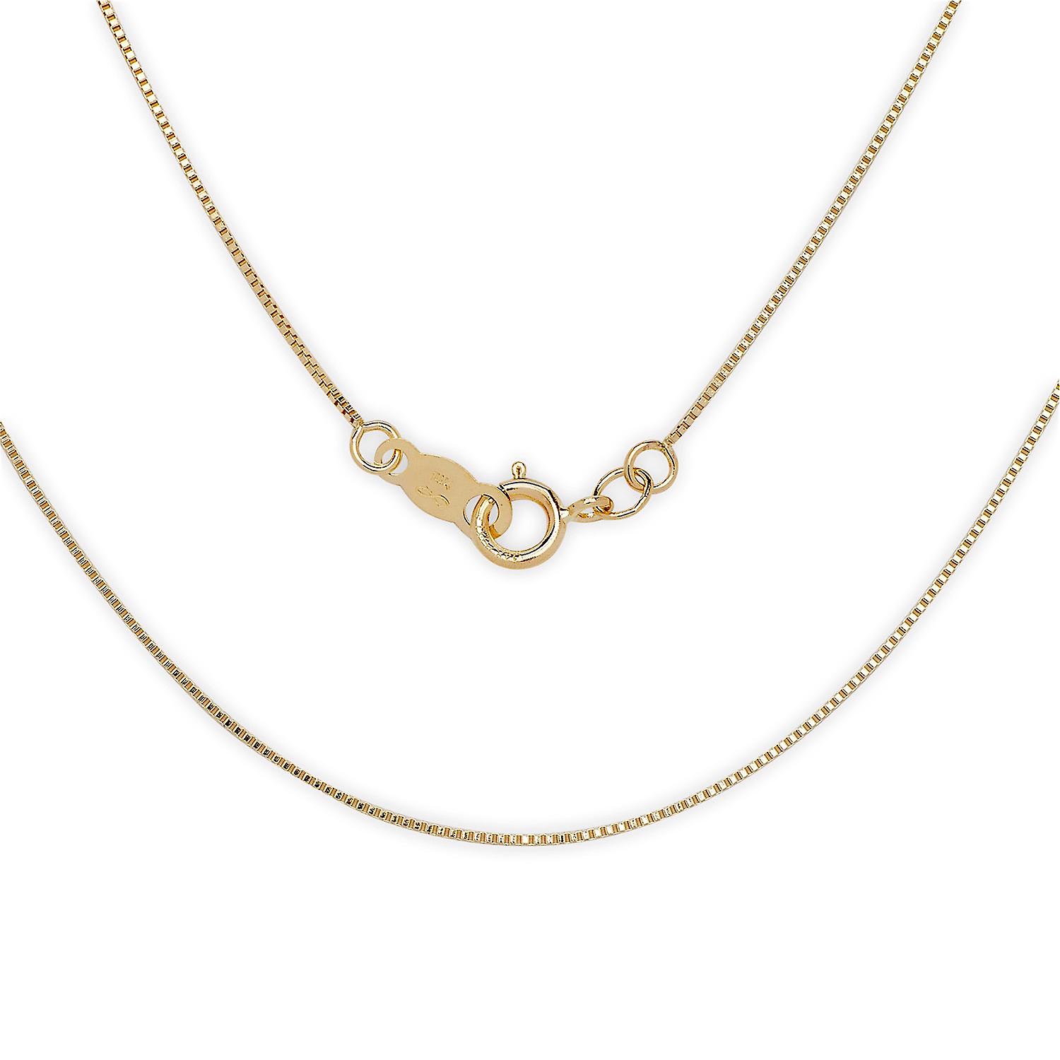 Colar com pingente em corrente de ouro amarelo 14k, 50 cm (20 polegadas), para mulheres e homens.