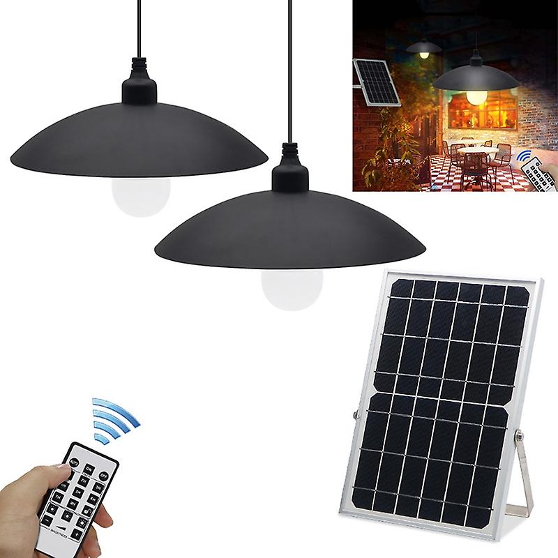Solar Outdoor Remote Control Light, Style:Double Chandiers
