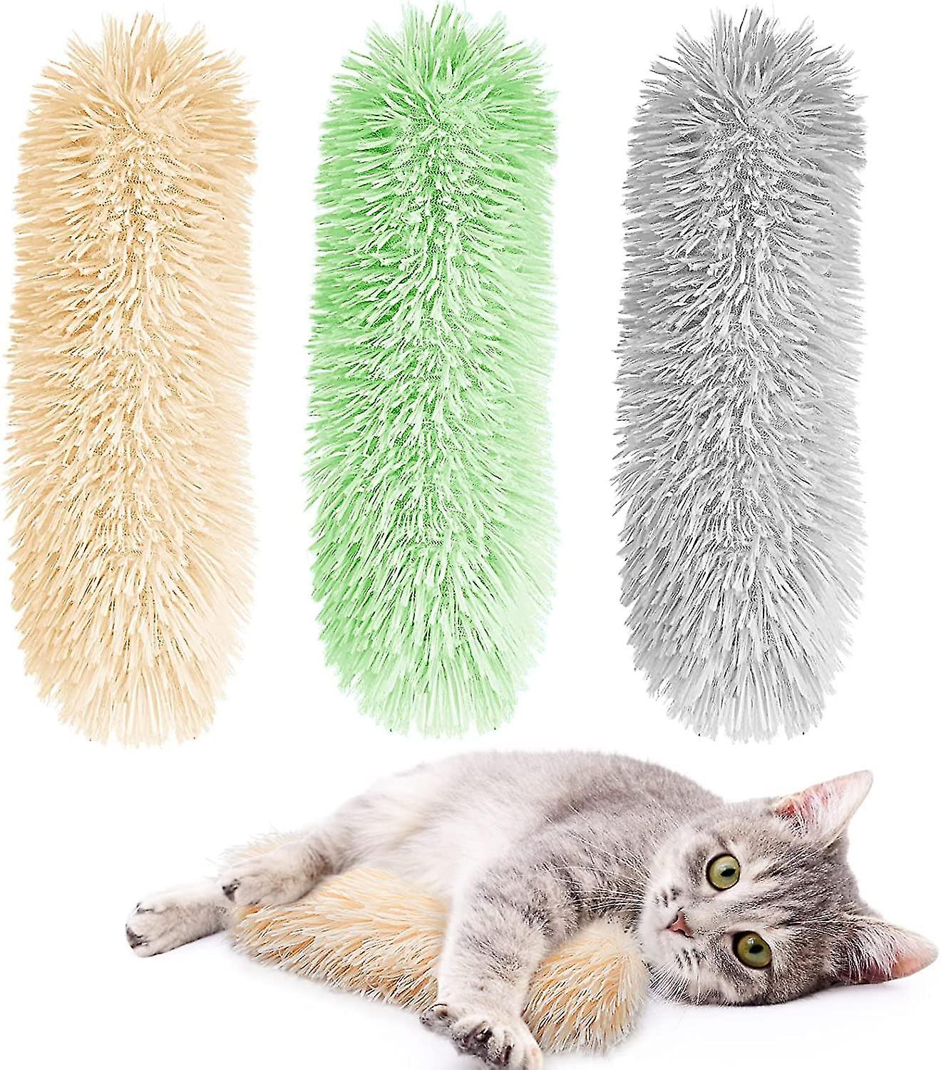 Cat Catnip Toys For Kitten, 3pcs Soft And Durable Pillows Cat Toy, Interactive Cat Kicker Toy With Catmint Chew Toy