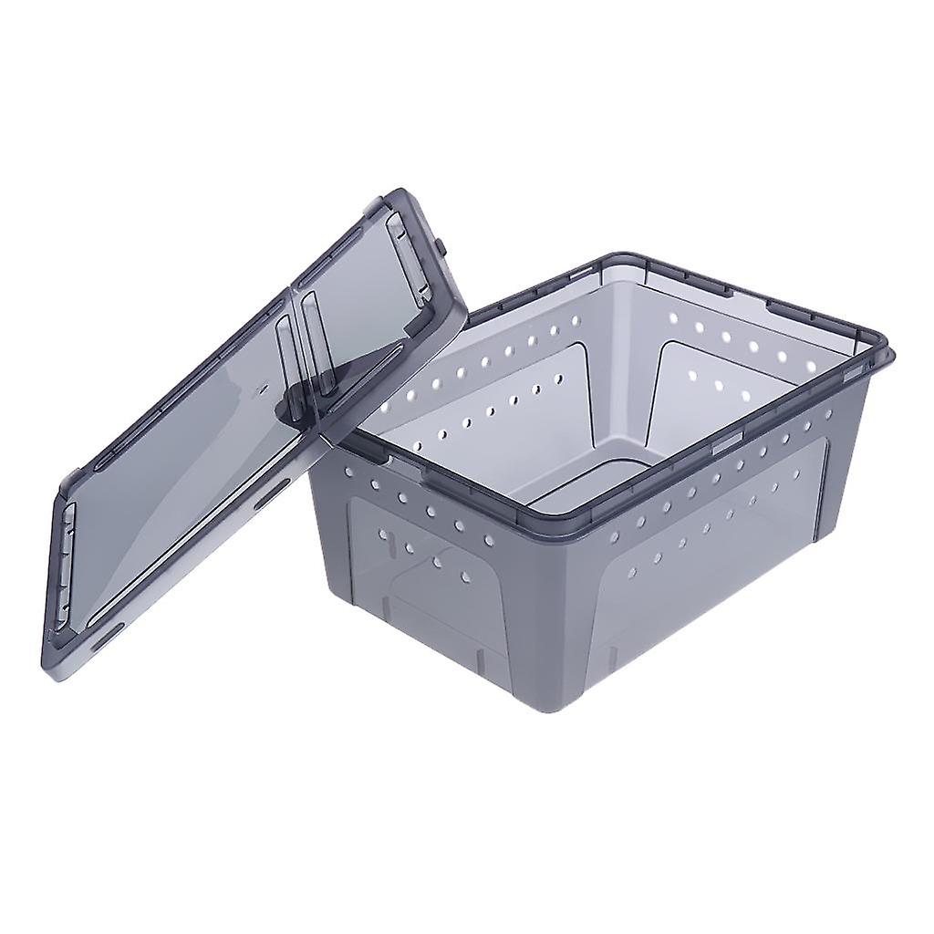 Pet Reptile Spider Breeding Box Transport Case Feeding Hatching Tank H4