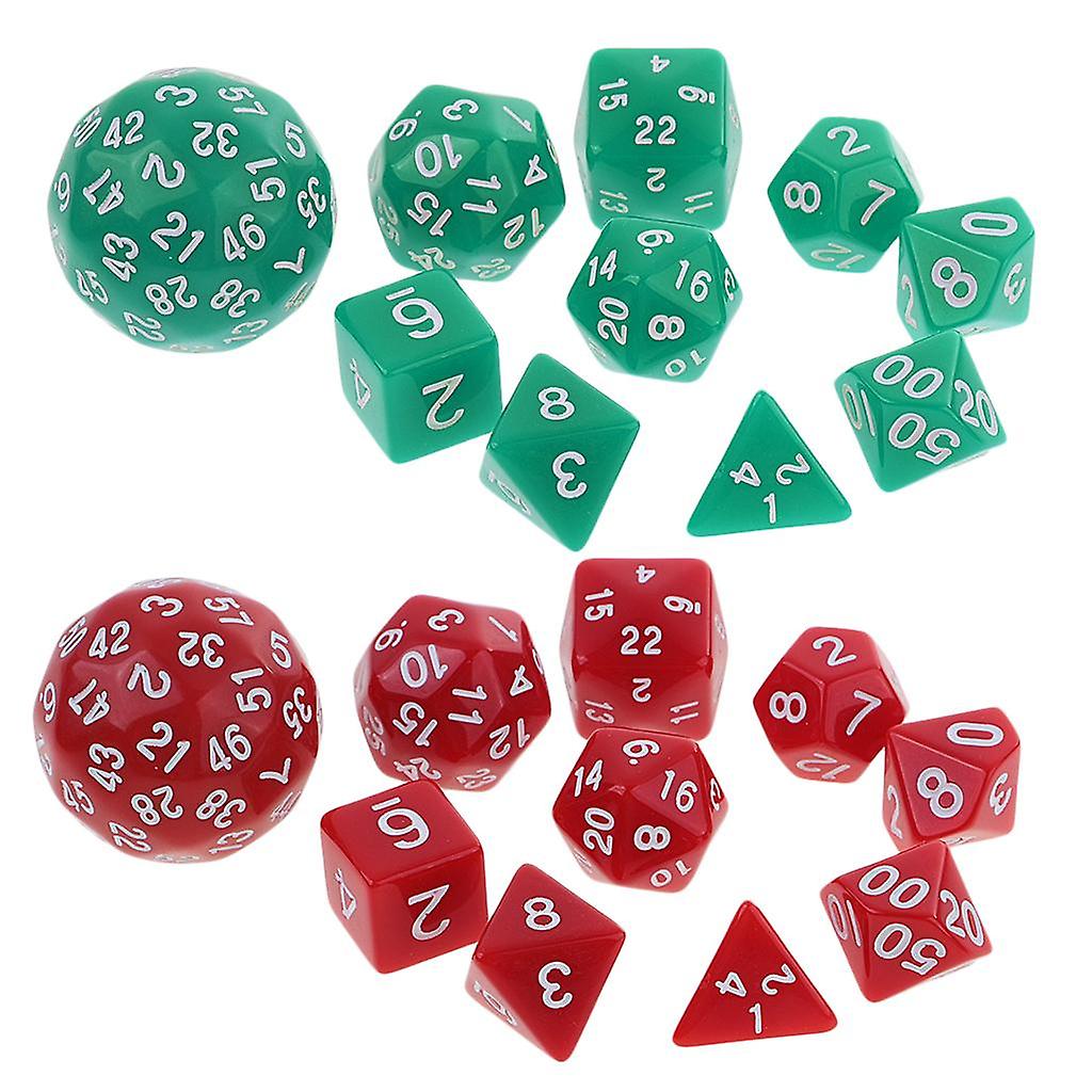 20 Pieces Digital Dices Multi-sided Dice Set for RPG MTG Playing Game Toys