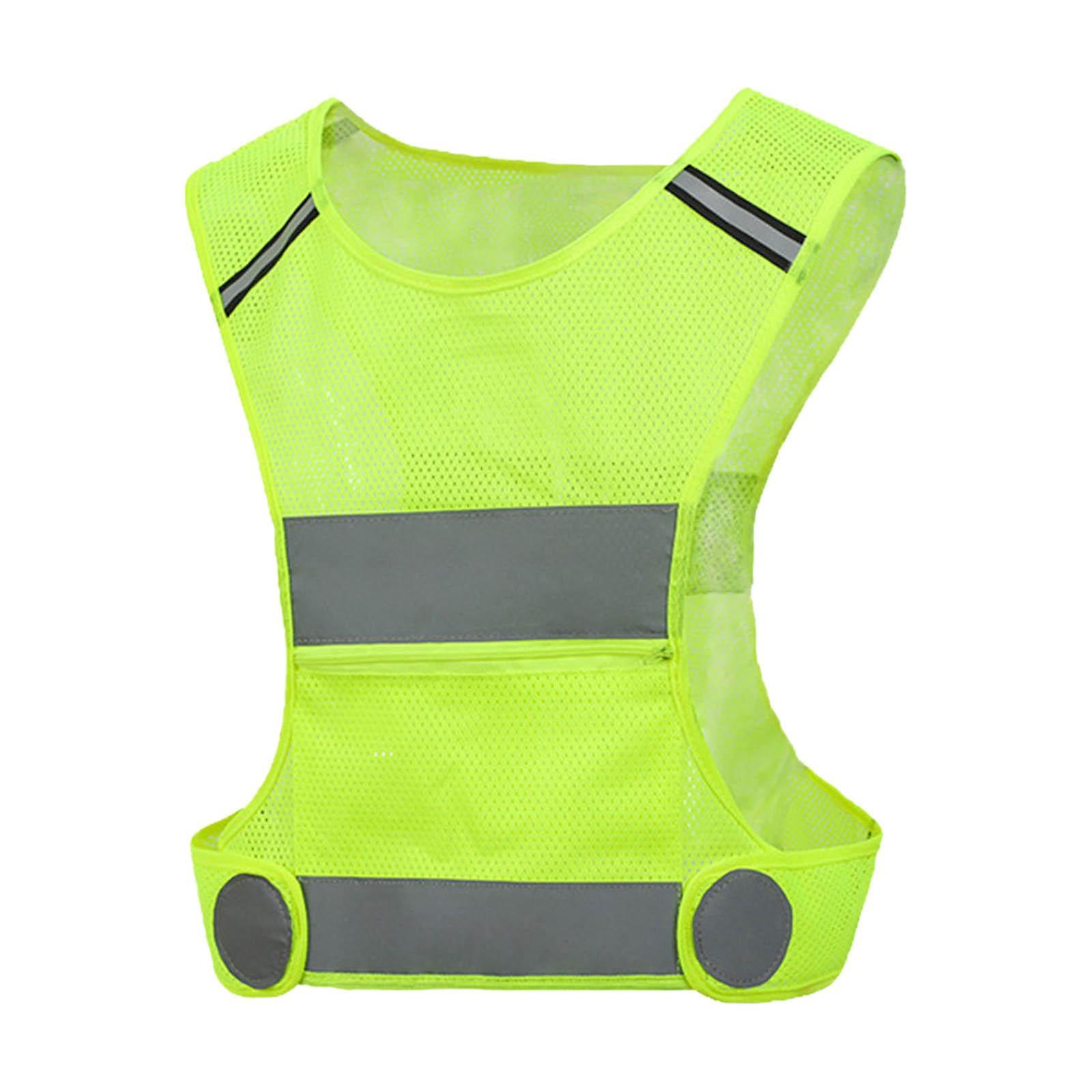 High Visibility Reflective Safety Vest Security Guard Traffic Work M 47cm