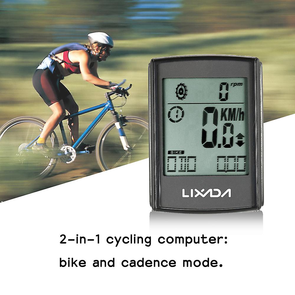 Multifunctional 2-in-1 Wireless Lcd Bicycle Computer Water-resistant