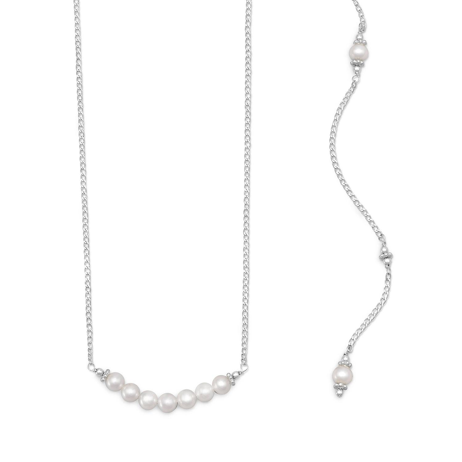 15 pouces 925 argent Sterling collier sept 5,5mm fine qualité perles d’eau douce de culture collier pendentif-collier pour les femmes