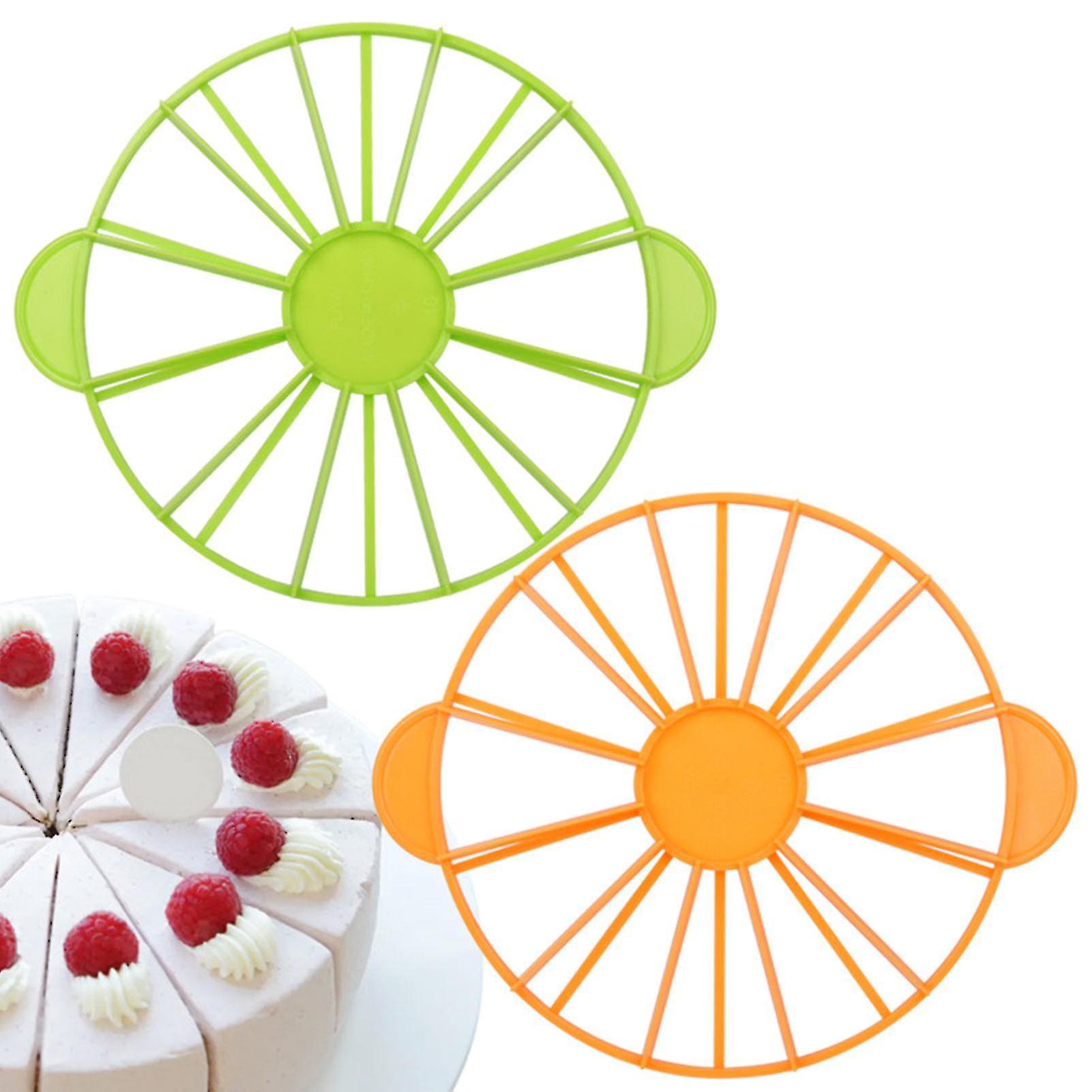 Best Cake Divider 10/12 Slices Manual Ergonomic Handle Double Sided Labor-saving Uniform Cut Food Grade Round Bread Cake Equal Portion Cutter Kitchen