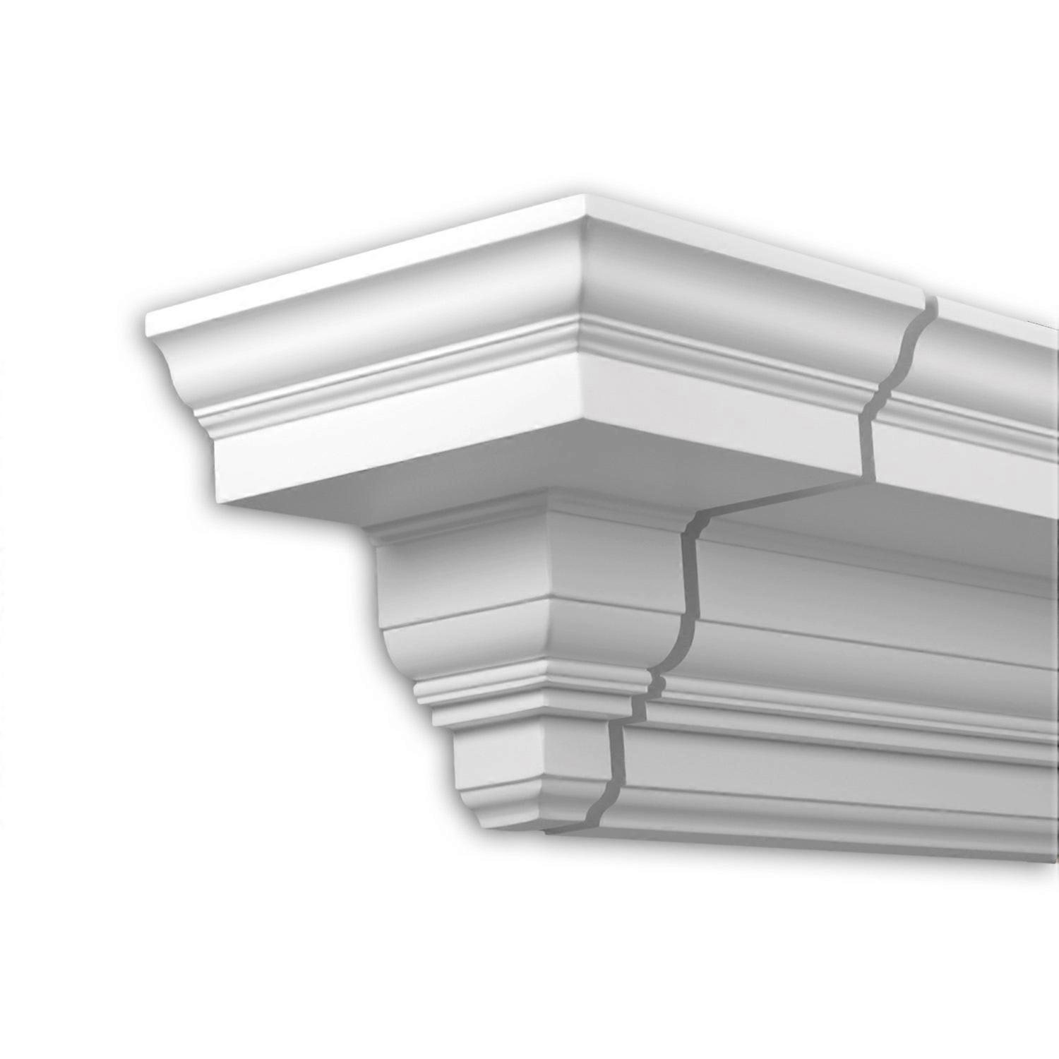 Profhome Decor 1 x End element 401331 Profhome white Rigid polyurethane foam pre-primed lightweight, sturdy, dimensionally