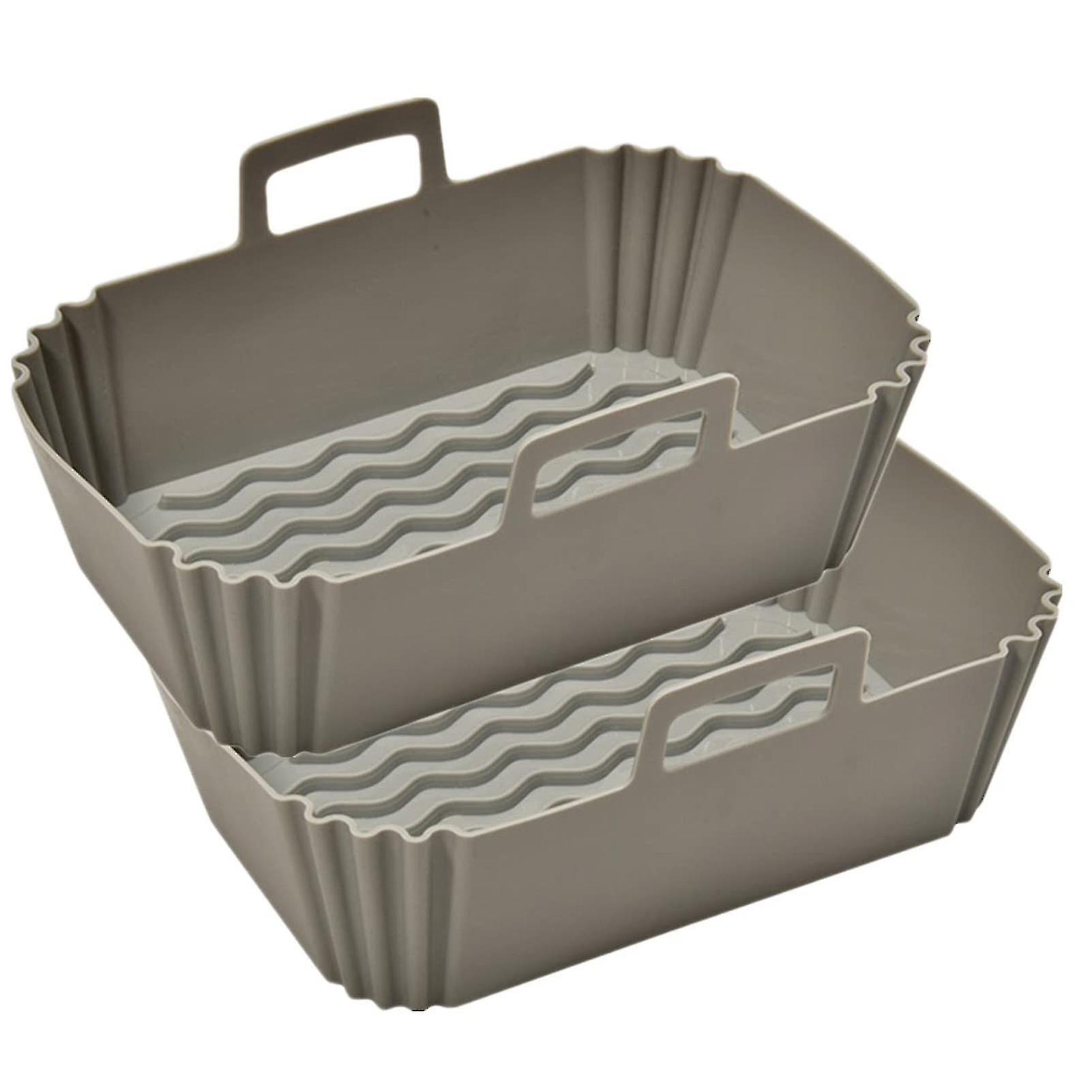 2pcs Silicone Air Fryer Large Rectangular Mat High And Low Temperature Resistant And Food-safe Mat For Making Fried Chicken