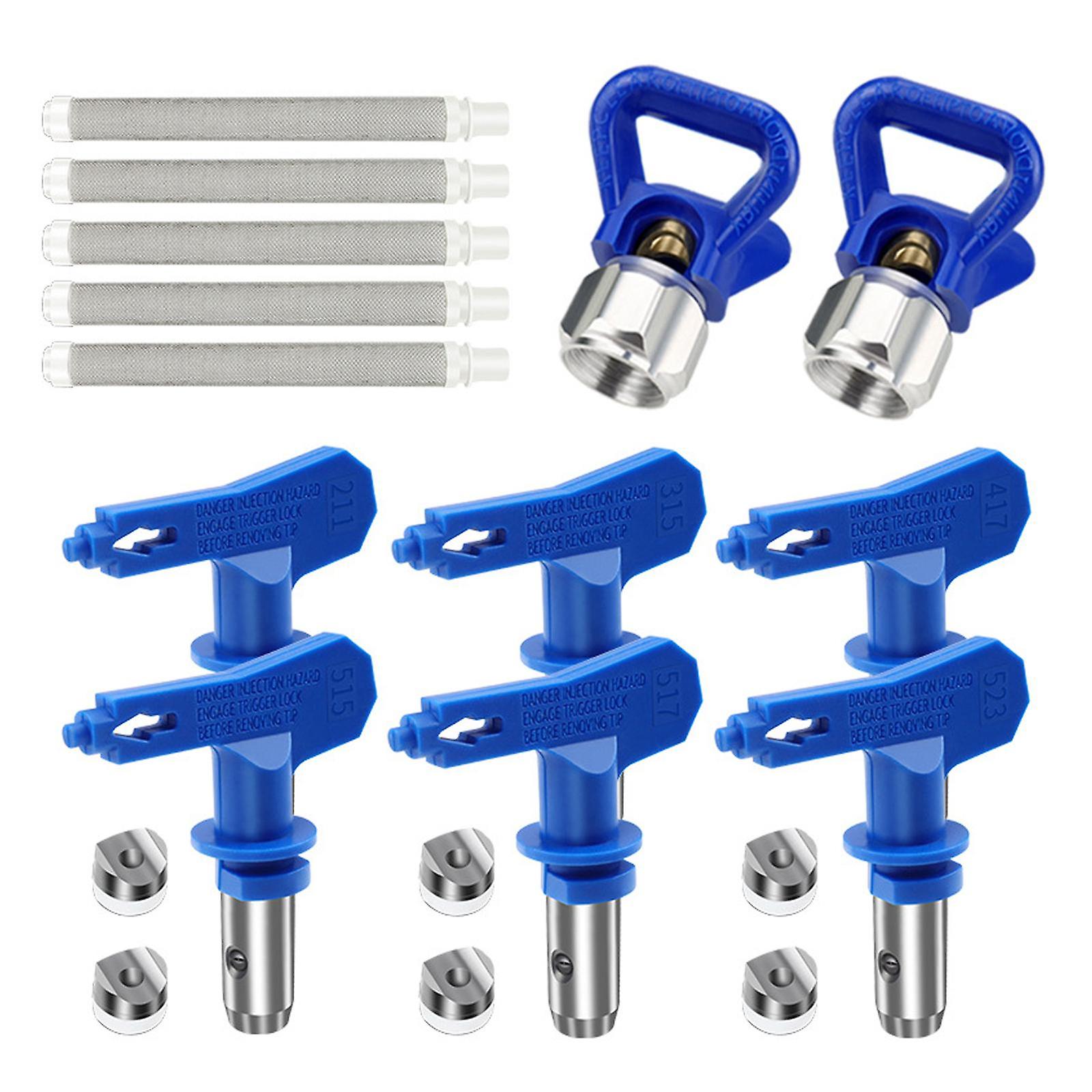 6x Reversible Airless Paint Sprayer Nozzle Tips Precise Nozzle for Buildings without Filter Net