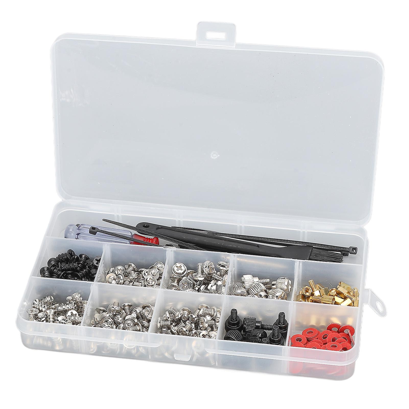 362Pcs Computer Screw Set Cable Tie Screwdriver Washer Cleaning Brush Maintenance Kit