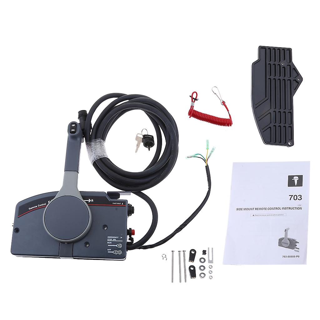 PULL Throttle Outboard Remote Control Box for Yamaha Side Mount 10 Pin Cable