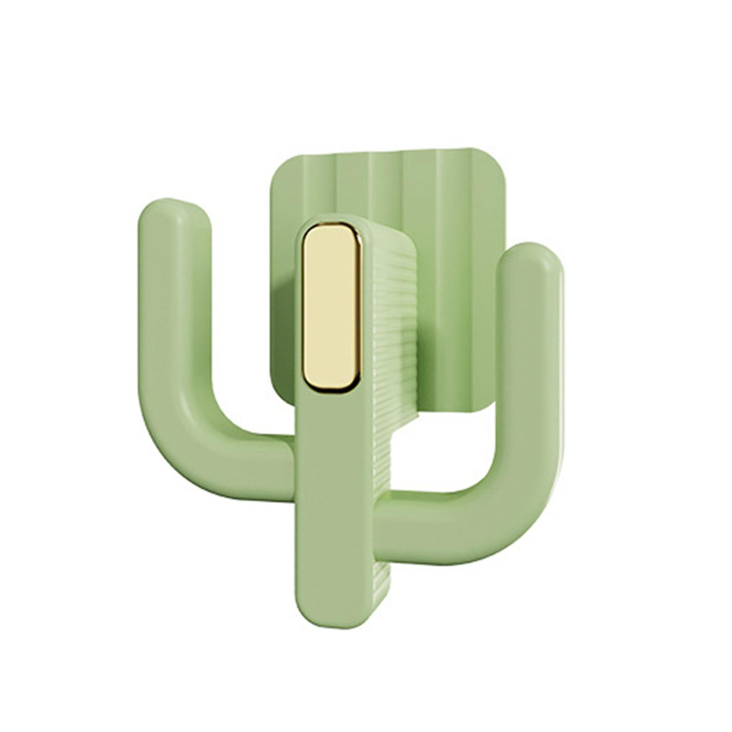 Punch-free Slipper Rack Cactus Shape Space Saving Wall Mounted Slipper Hook Bathroom Slipper Holder 