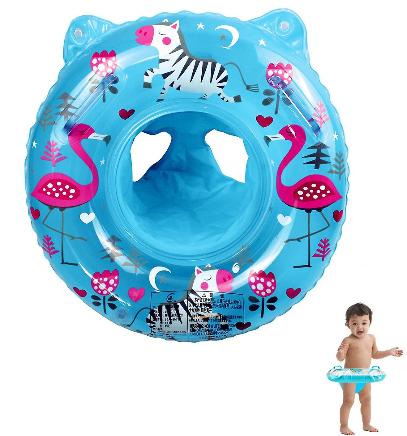 Baby Swim Ring Forest Pattern Baby Float Swimming Ring Comfortable and Firm Seat Ring With Thickened Handle Inflatable Swimming Ring