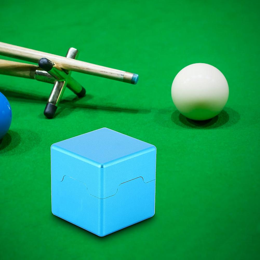 Aluminium Mini Queue Tip Kreidehalter 3x3x3cm Blau Langlebiges Gehäuse