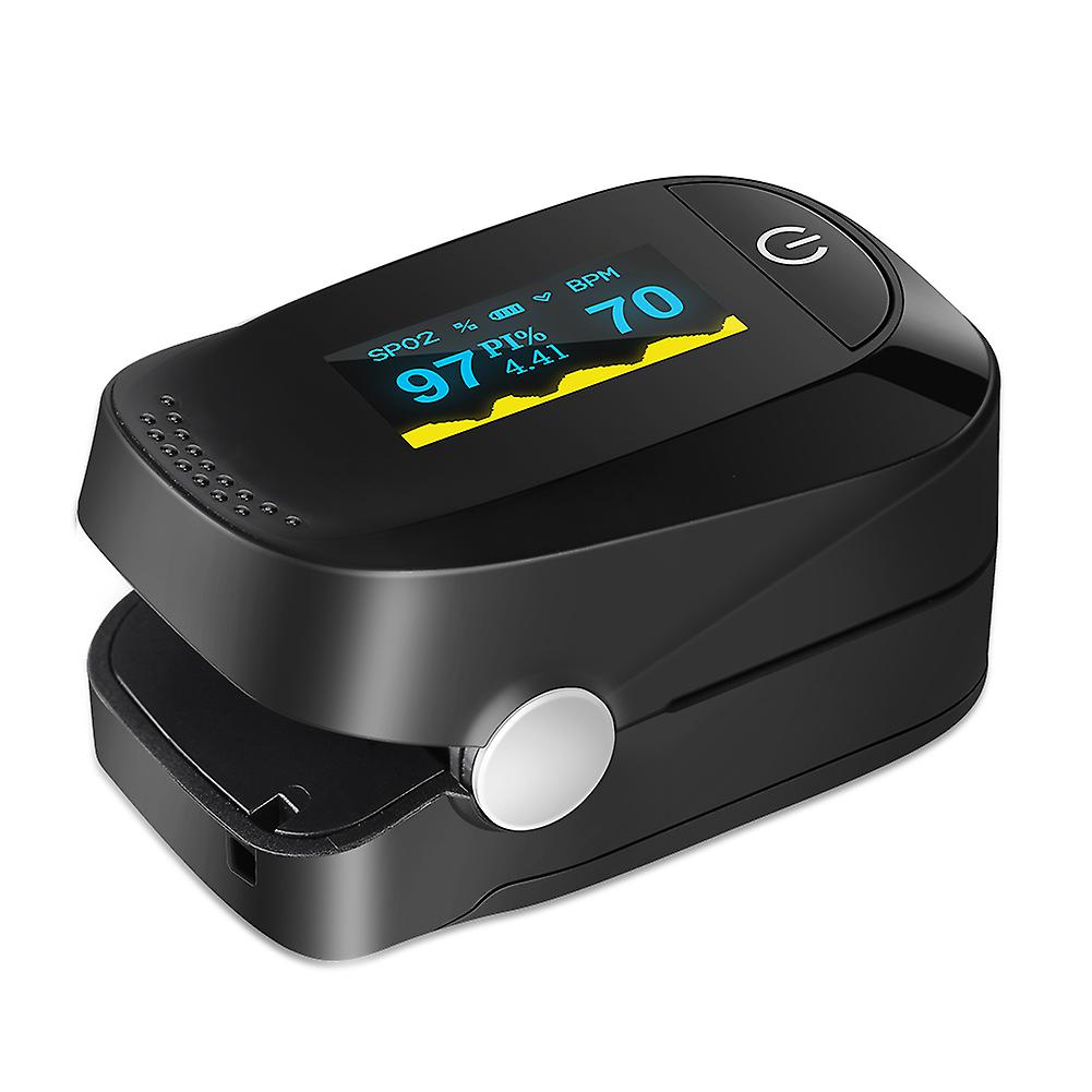 Fingertip Pulse Oximeter Oximetry Blood Oxygen Saturation Monitor with batteries and lanyard