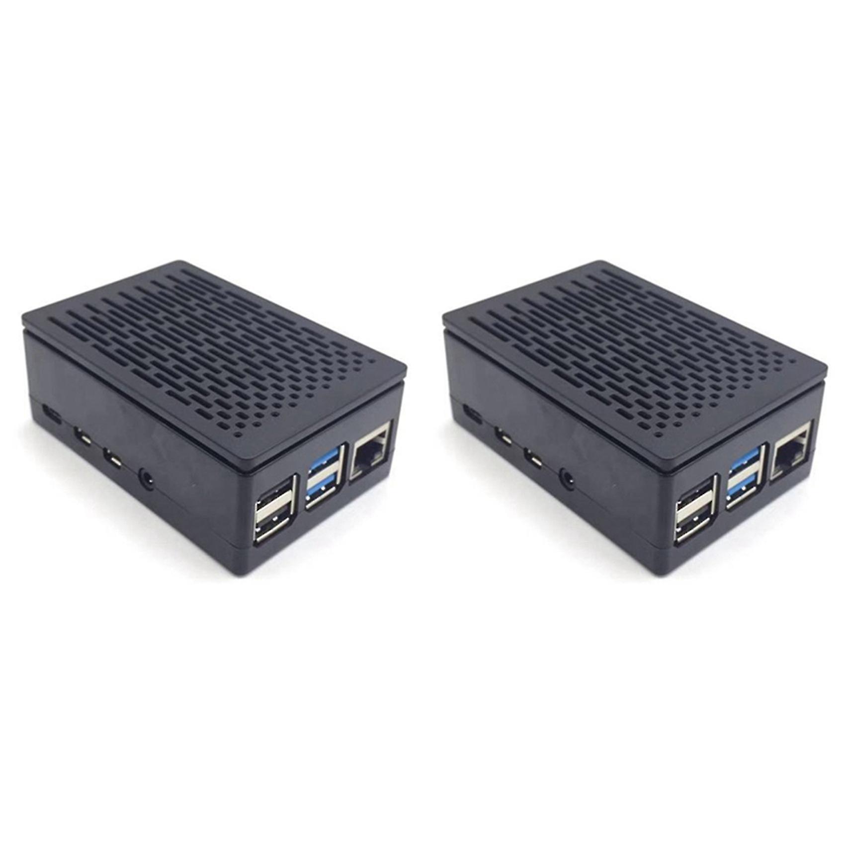 2x For Raspberry Pi 4 Case Shell Box Enclosure Installable Cool Fan Aluminum Heatsink Enclosure For