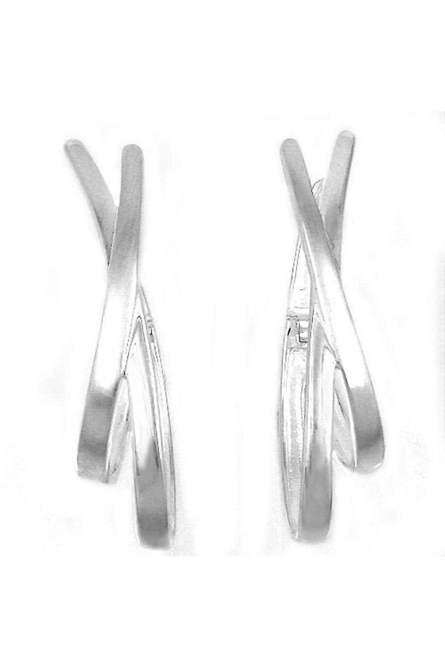 Earring Hoop 38x14 Mm Huggy Silver 925 - Gl92844