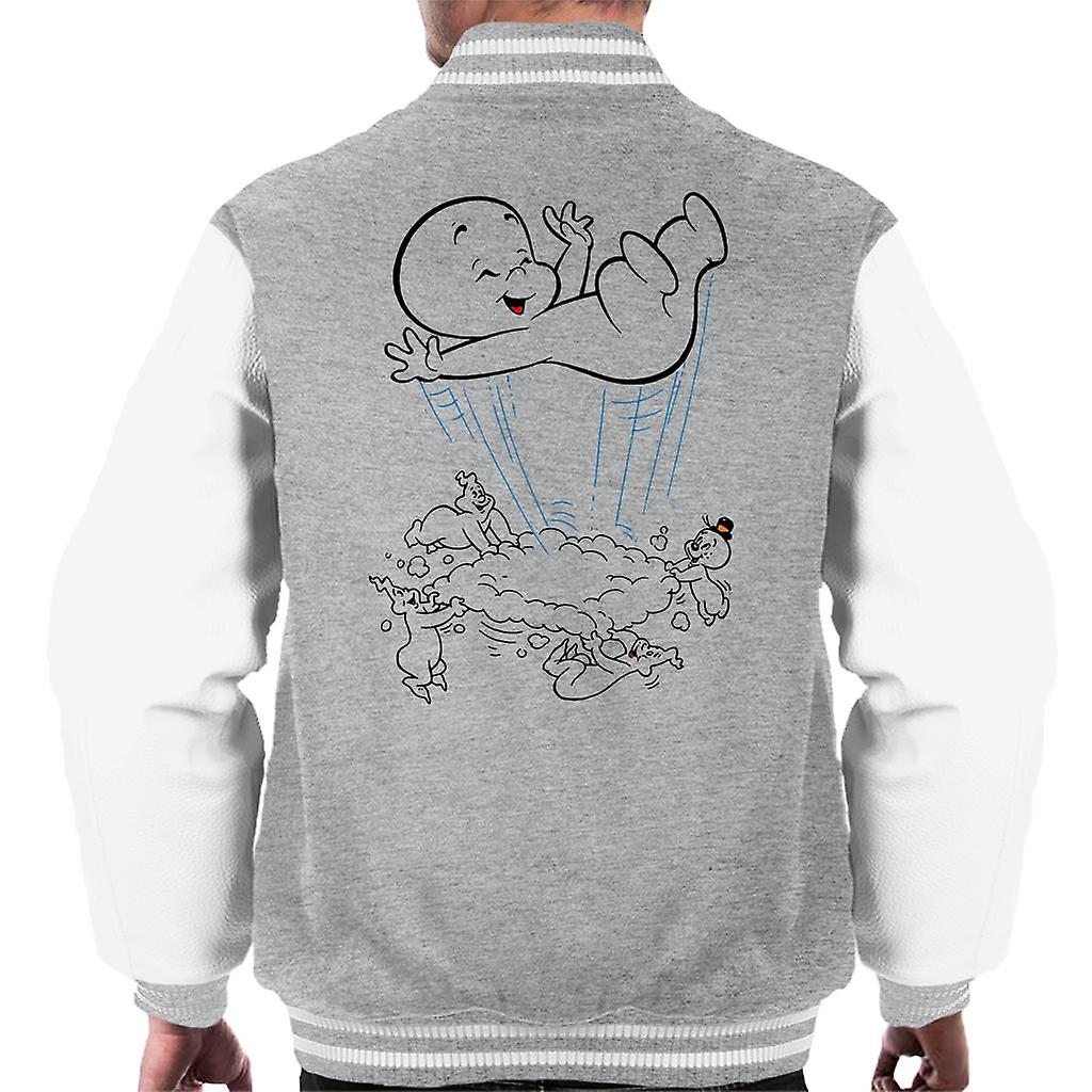 Casper The Friendly Ghost Cloud Bounce Men's Varsity Jacket