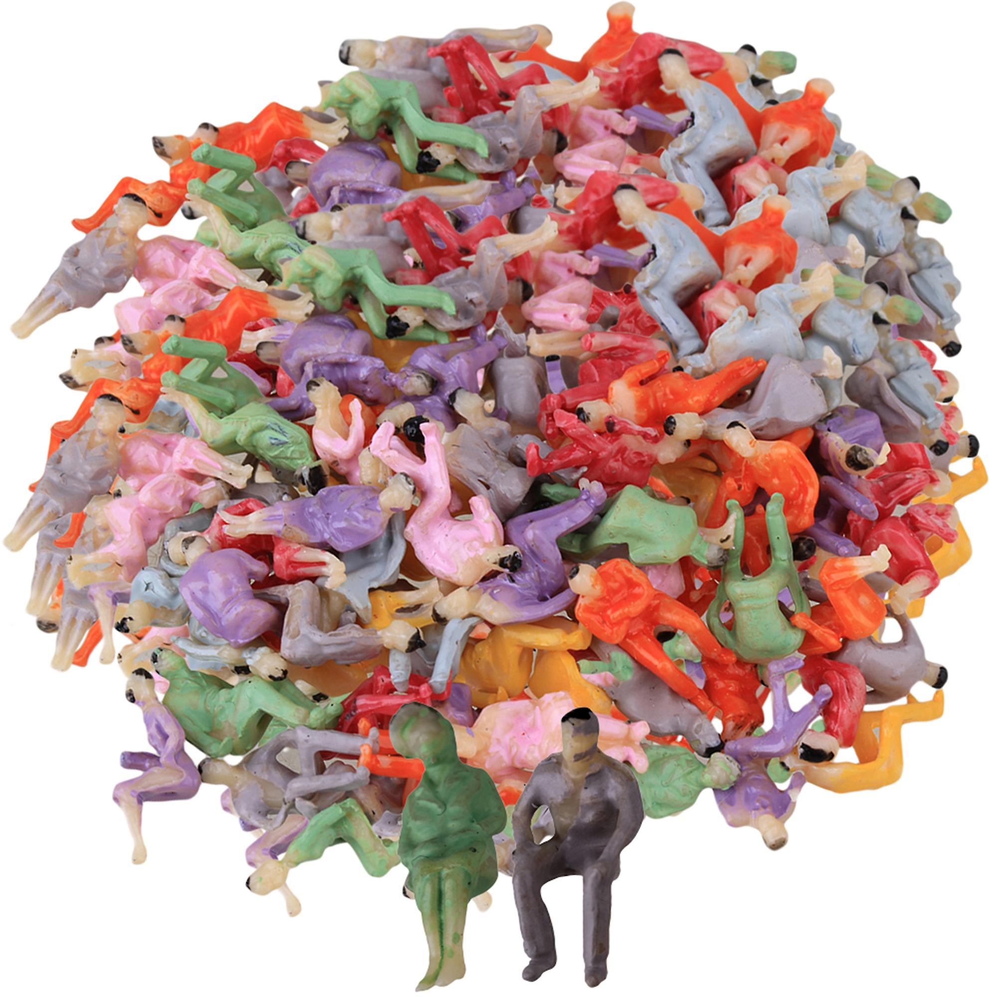 500PCS Model Seated People Passengers 1:100 Multicolor