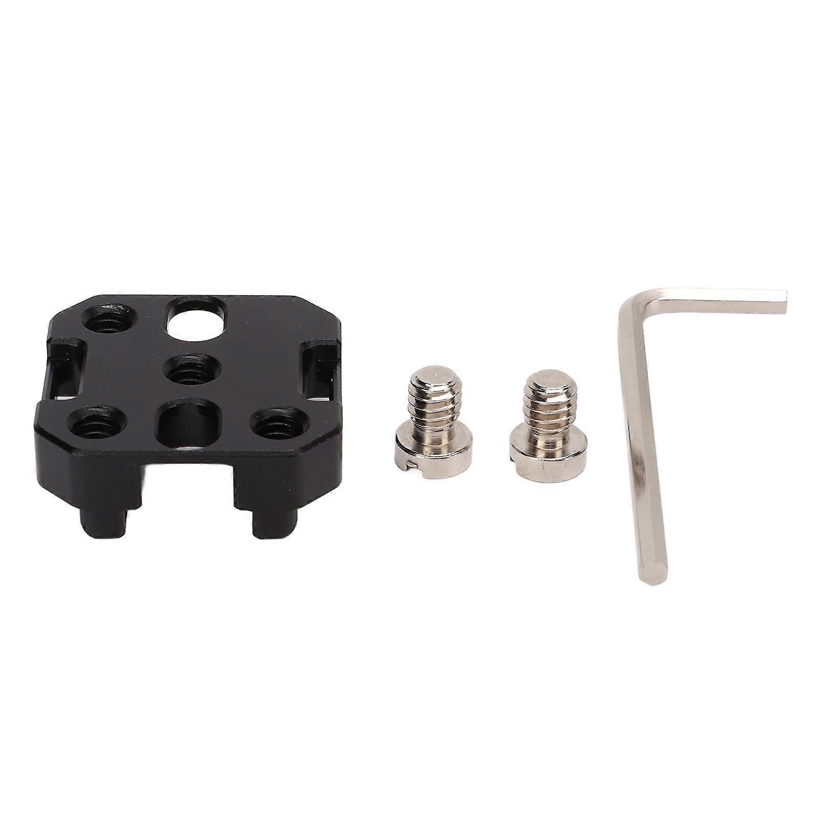 Cold Shoe Mount Adapter with 1/4" Screw Hole, Shoulder Strap Buckle for Camera Cage, Flashlight, Monitor, Microphone