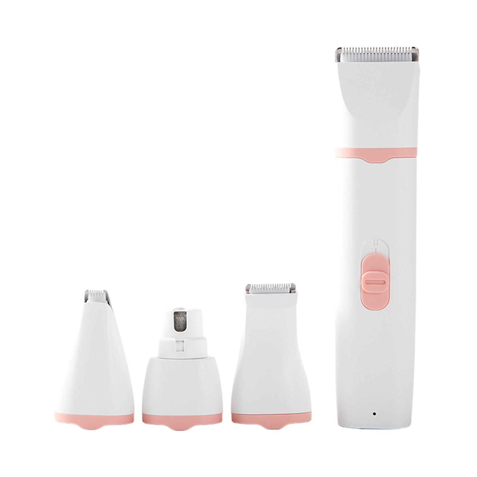 4-in-1 Pet Electric Clipper Set Non Slip Handle Hair Trimmer for Kittens Puppy Cat Dog