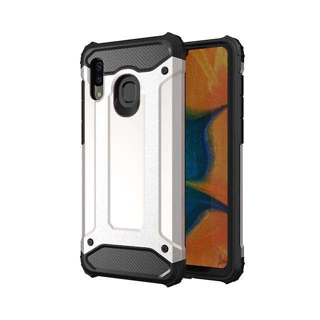 Samsung Galaxy Note 9 Armor Style Hard Shell Case - Silver
