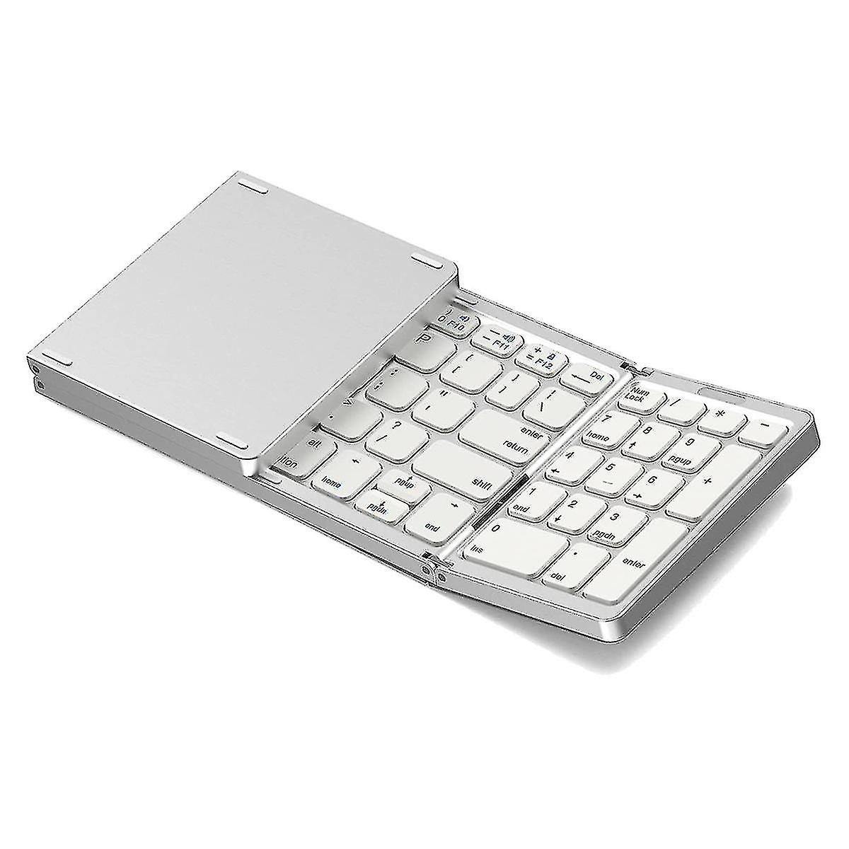 Foldable Bluetooth keyboard, USB rechargeable wireless keyboard, suitable for Ios, Android, Windows