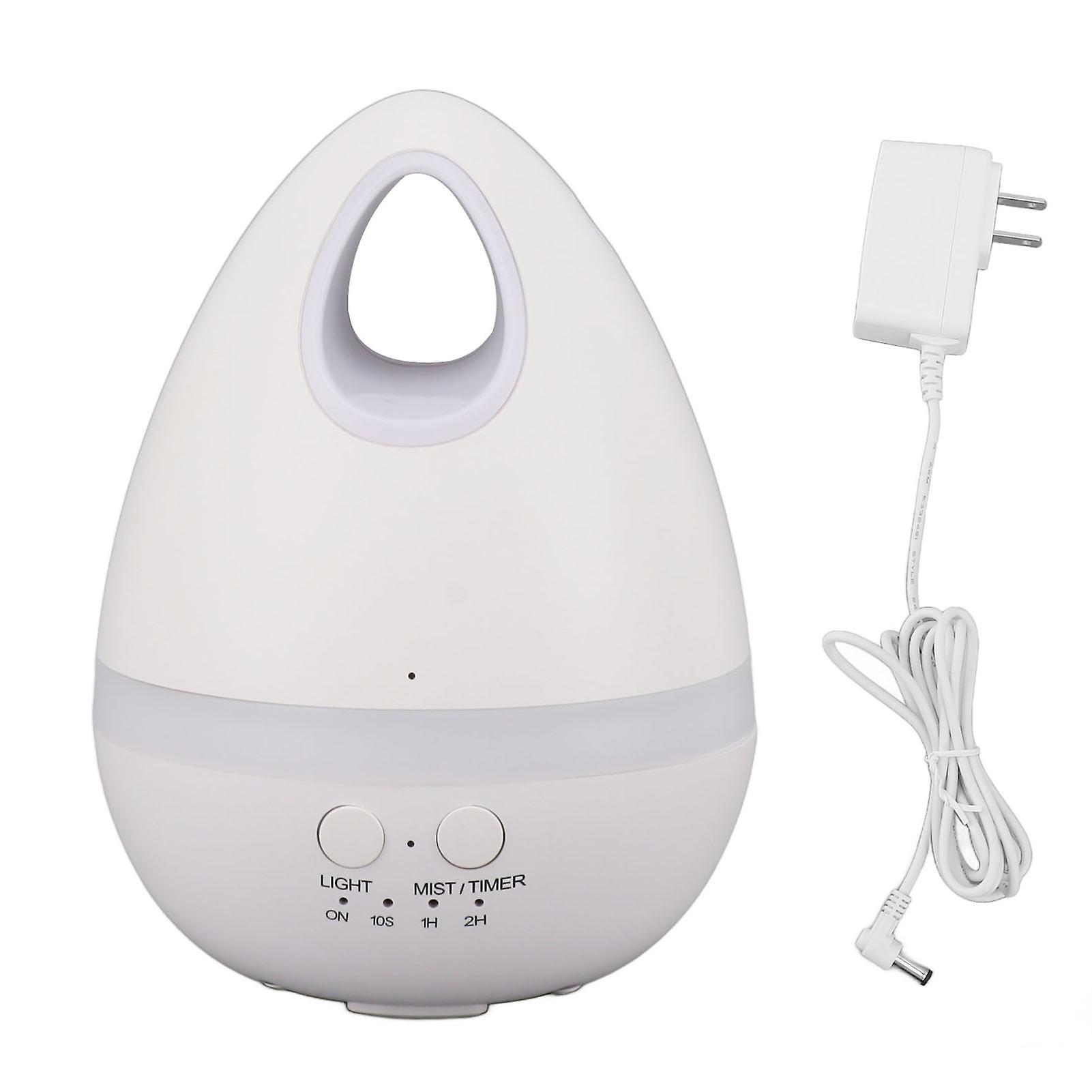 Weißer eiförmiger Ultraschall-Aromatherapie-Diffusor 12W Buntes Verlaufslicht Leiser Aromatherapie-Diffusor US-Stecker 100-240V