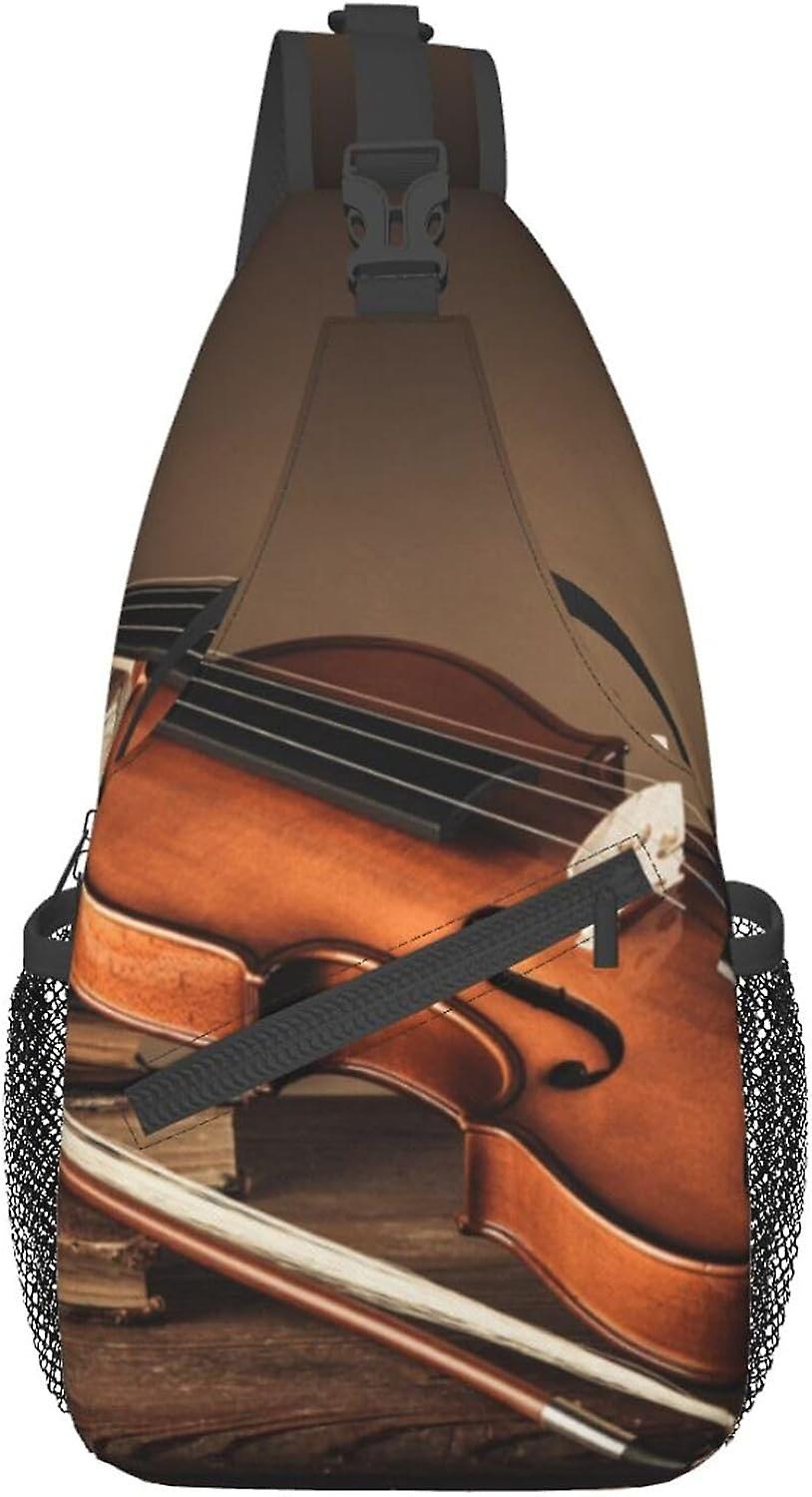 AU1399 فن الموسيقى الكمان كروس بودي حبال حقيبة الظهر حقيبة حبال حقيبة الصدر حقيبة الكتف حزمة يوم عارضة للجنسين