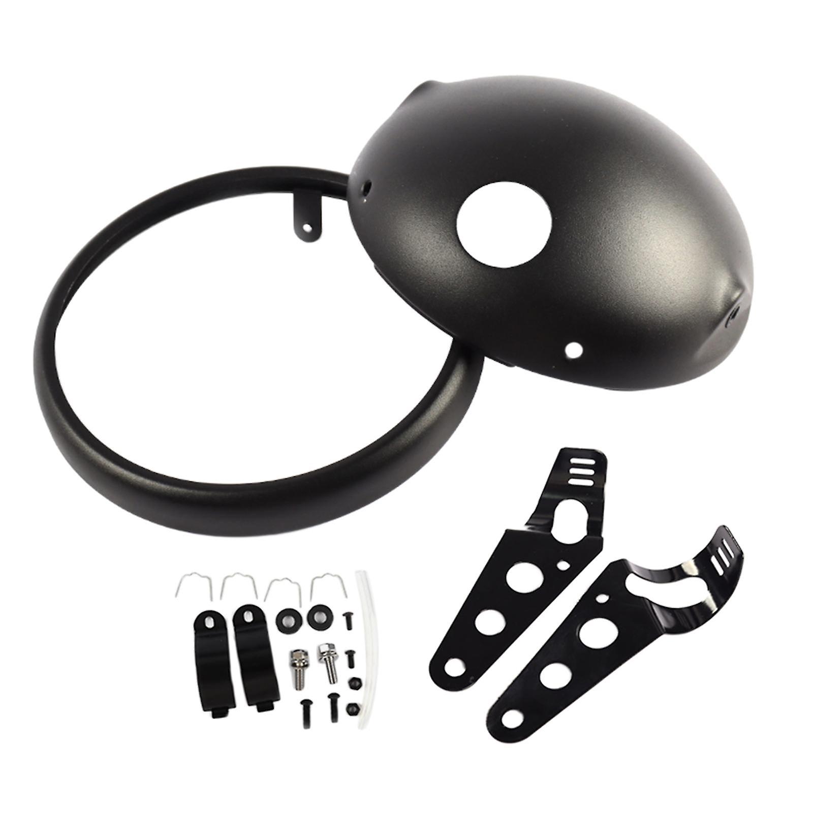 Generic 7inch Motorcycle Headlight Light Housing with Hardware Bracket Mount