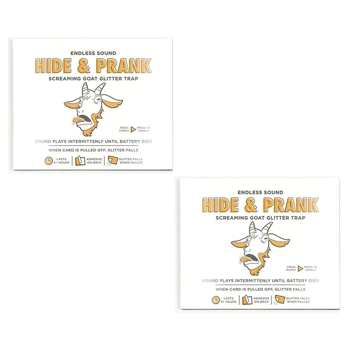 2Pcs Intermittent Goat Glitter Trap Prank Goat Glitter Trap - 8 Hours of Intermittent Goat Bleating