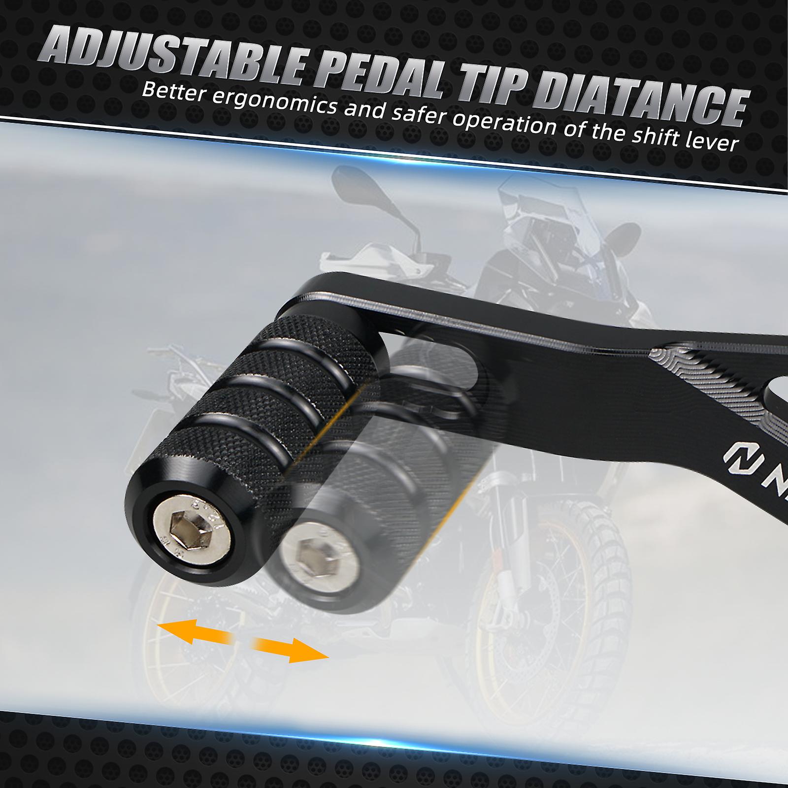 Reposapiés Ajustable Para BMW R1250GS/R1200GS | Estribos Traseros Giratorios | Aluminio Plata | Compatible Con Varios Modelos