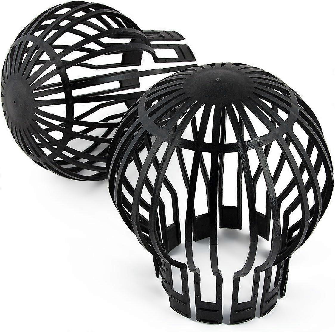 Set of 2 gutter guards - 11 cm - Black