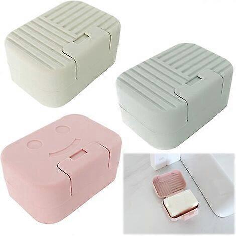 3 Soap Boxes, Portable Travel Soap Storage Box, Quick Dry Environmental Protection PP Material