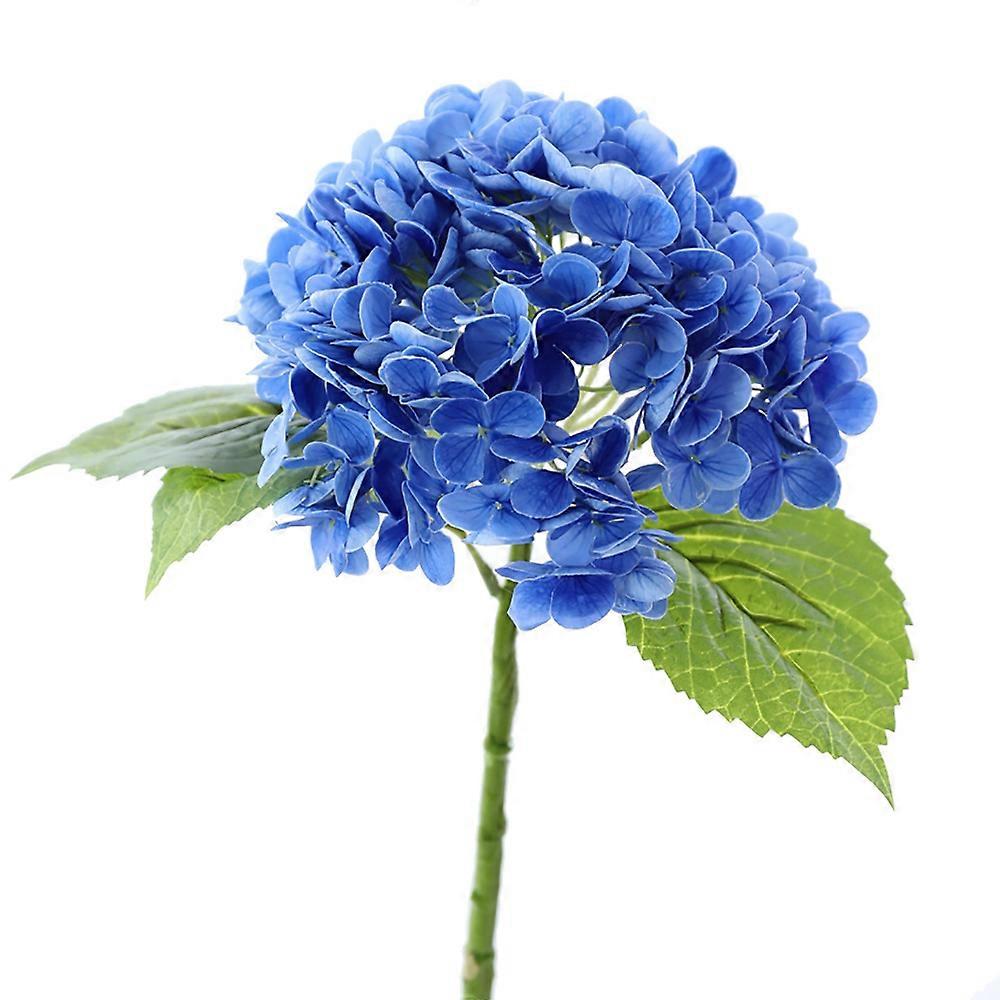 Artificial Hydrangea 49cm Large Fake Hydrangea Heads with Stem (Blue)
