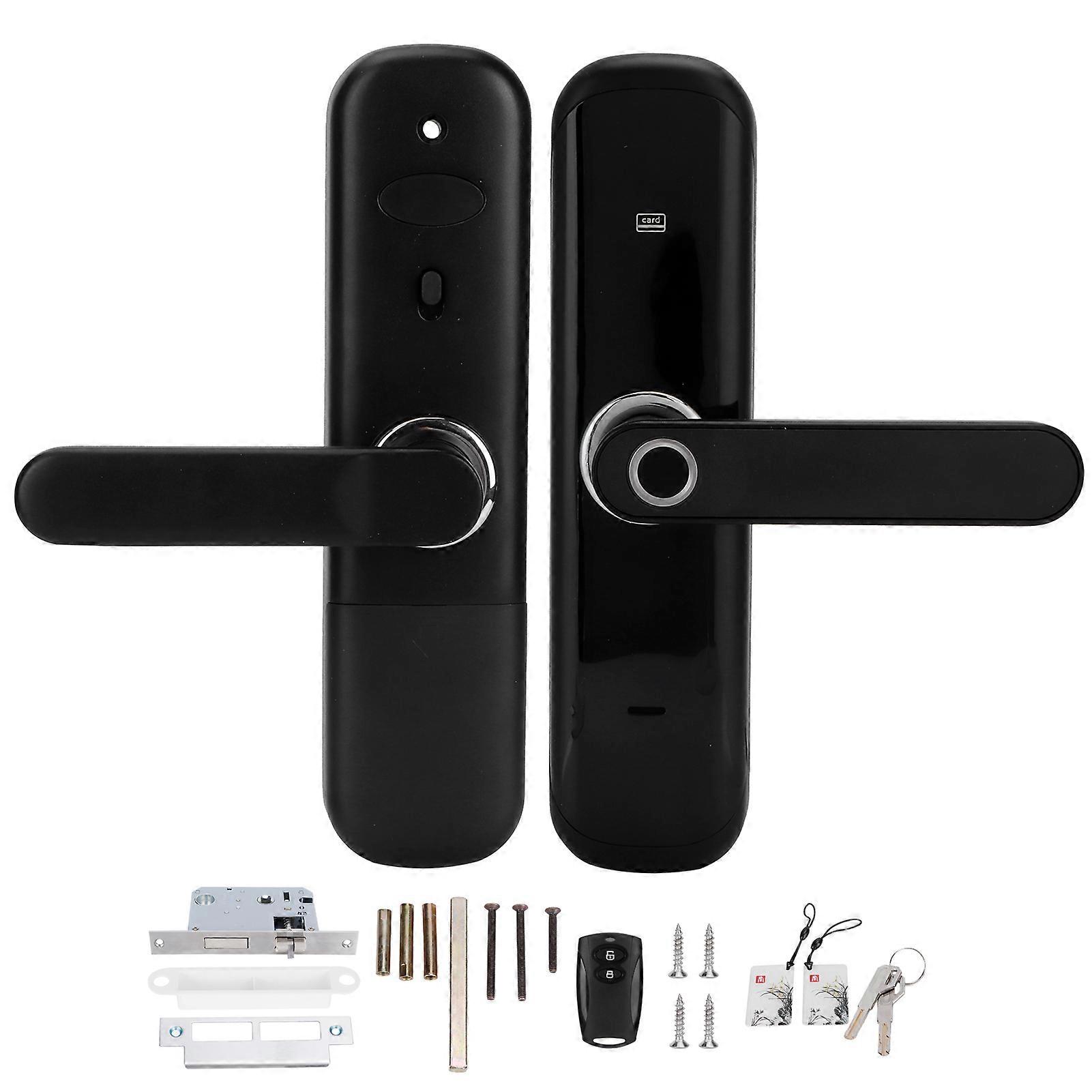 Smart Lock Intelligent Password Fingerprint Zinc Alloy Locks Set Ic Card Key Supplies