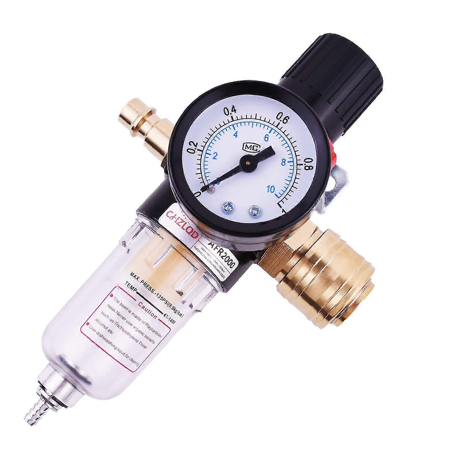 Compressor Pressure Regulator 1/4", Air Compressor Filter, Compressor Air Filter for Compressed Air Compressors and Air Tools