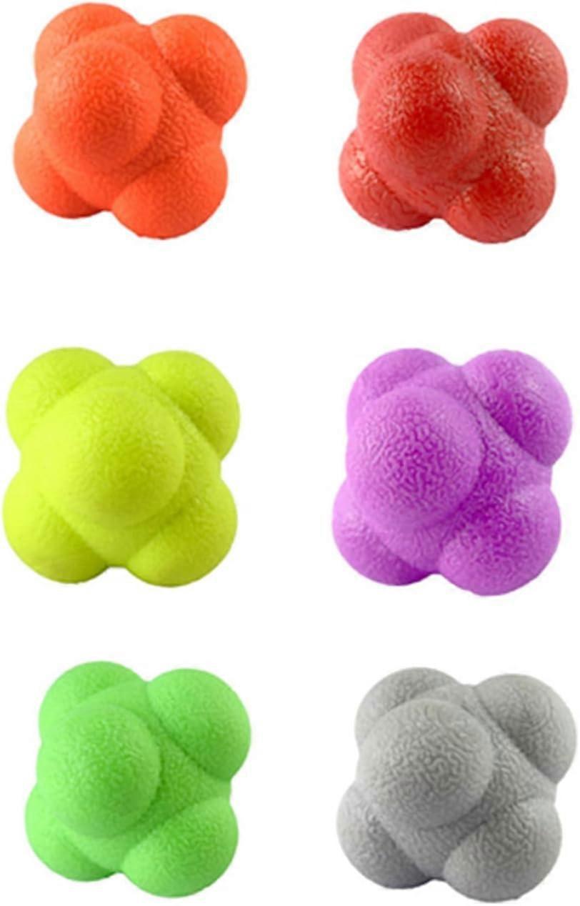 6pcs reaction bounce balls agility reaction reflex balls for improving agility reaction and hand-eye coordination