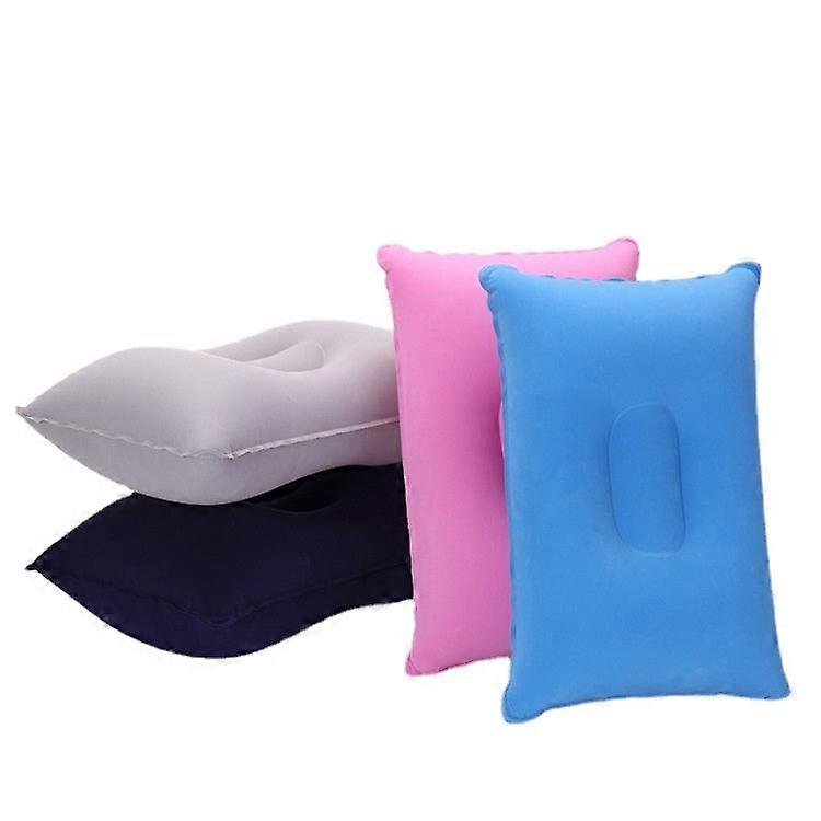 Soft Comfortable Travel Pillow Foldable Camping Pvc Flocking Pillow