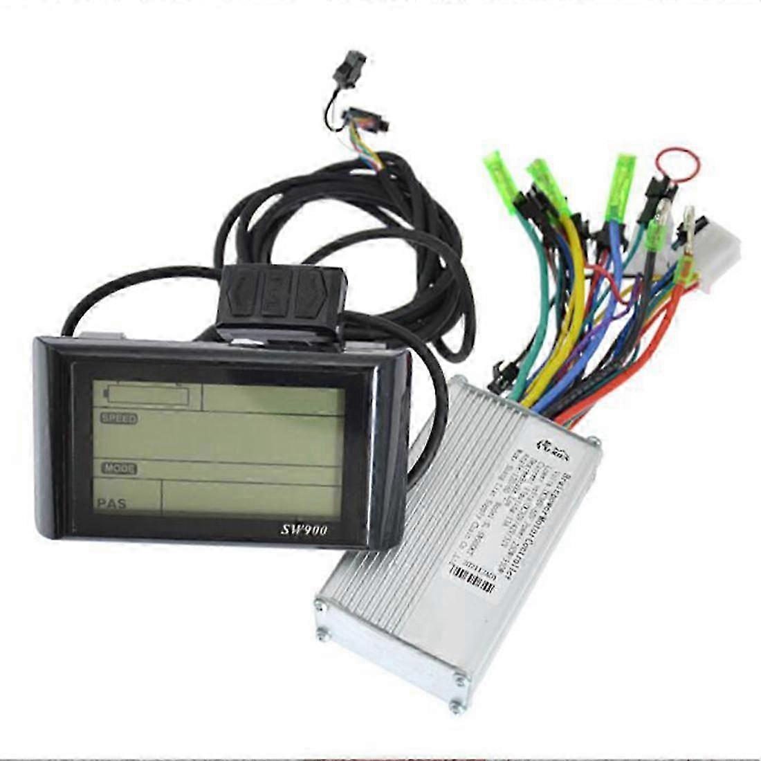 24V-48V SW900 Large Screen LCD Display Meter Controller for Electric Bicycle E-Bike Speed Control Display Bicycle