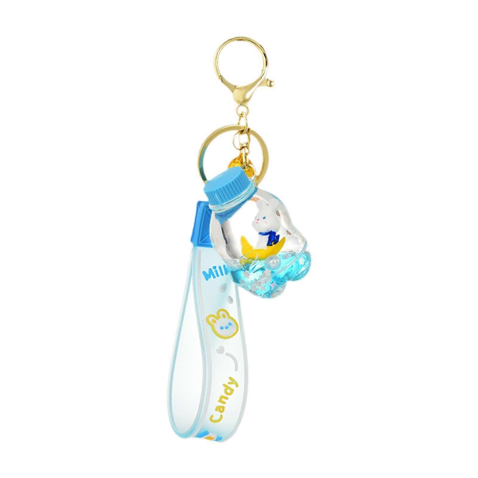 Quicksand Keychain Lovely Car Key Chain for Party Favors Shoulder Bag Travel Style A